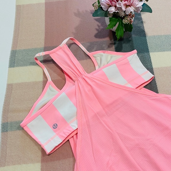 Lululemon No Limits Tank Bleached Coral Stripe - Picture 5 of 10